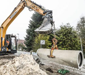 Koparka średniej wielkości Sany SY135C wymiary